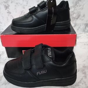 NIB FUBU Black Velcro Toddler Athletic Shoes Size 9M